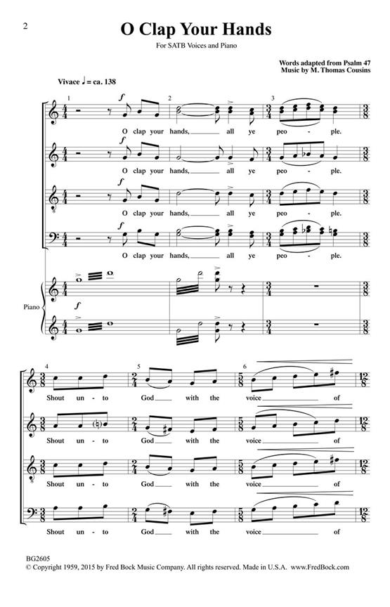 O Clap Your Hands - pro sbor SATB