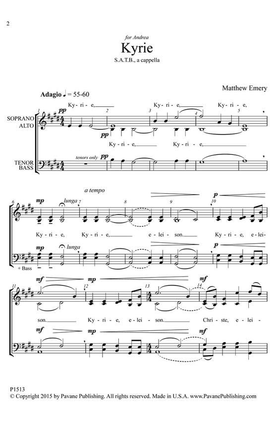 Missa Brevis Boreal - pro sbor SATB a Cappella