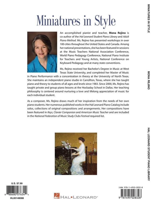 Miniatures in Style - Hal Leonard Student Piano Library Composer Showcase Intermediate Level
