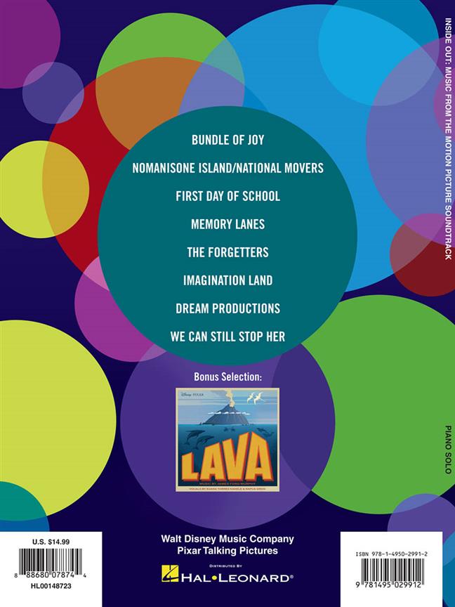 Inside Out - Music from the Disney Pixar Motion Picture Soundtrack - filmové melodie na klavír