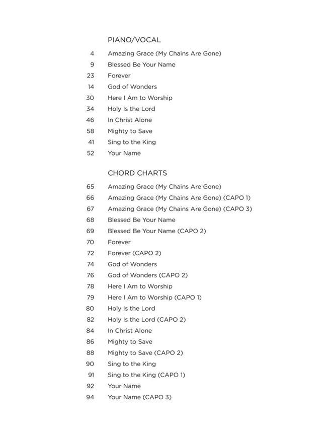 Contemporary Worship Classics - PVG - PraiseCharts Series - noty pro zpěv, klavír s akordy pro kytaru