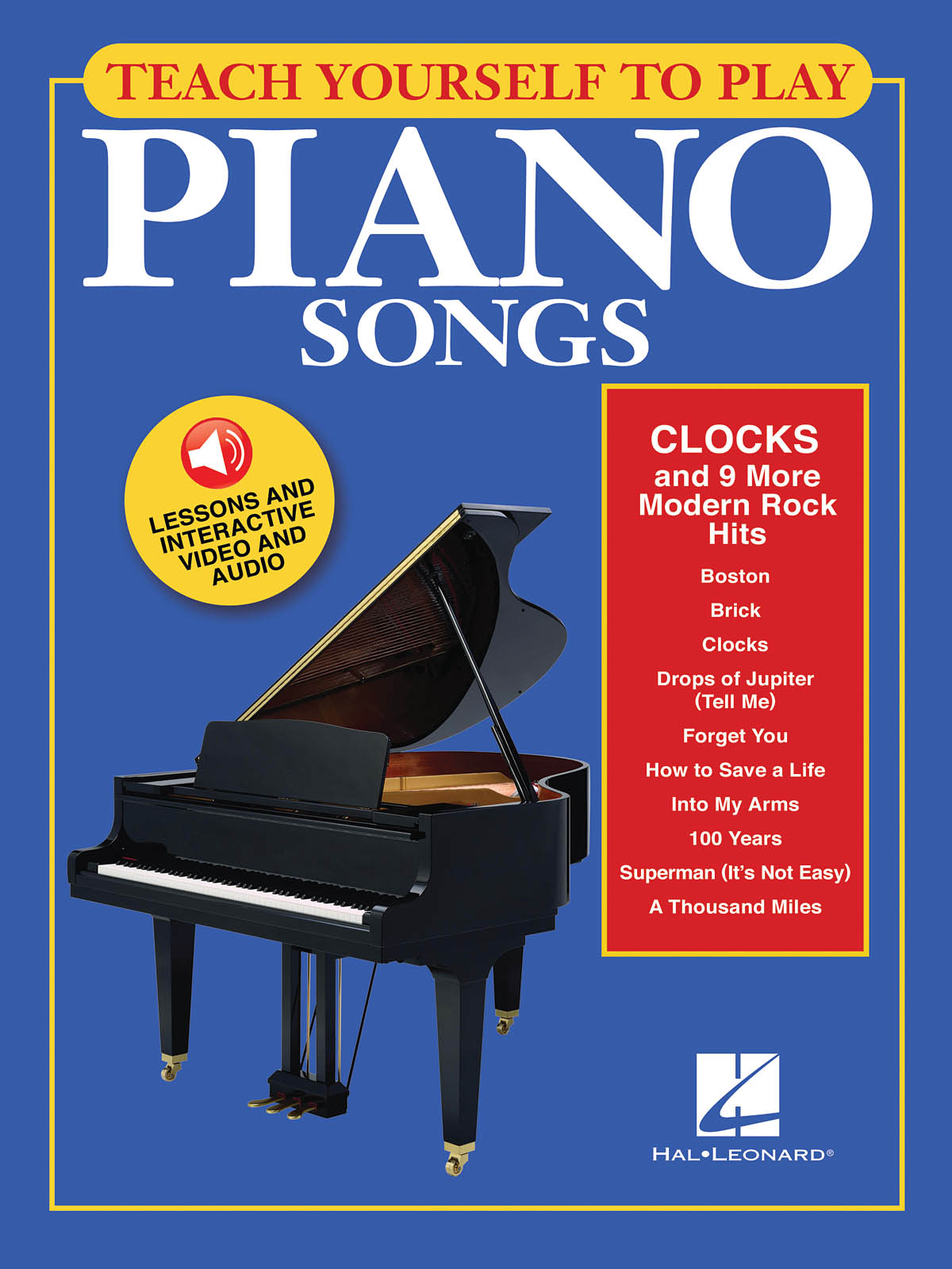 Clocks And 9 More Modern Rock Hits - Teach Yourself To Play Piano Songs klavír učebnice