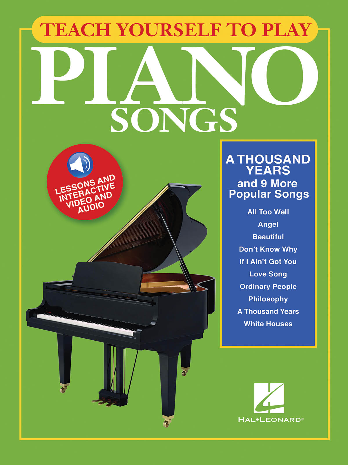A Thousand Years And 9 More Popular Songs - Teach Yourself To Play Piano Songs klavír učebnice