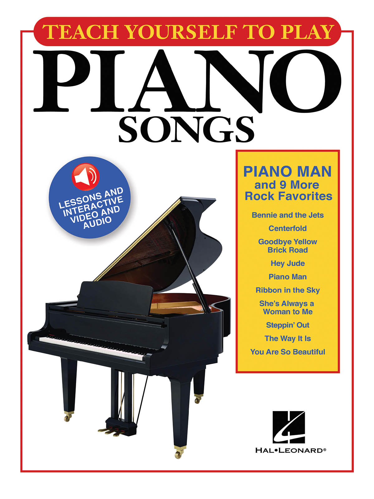 Piano Man And 9 More Rock Favorites - Teach Yourself To Play Piano Songs klavír učebnice
