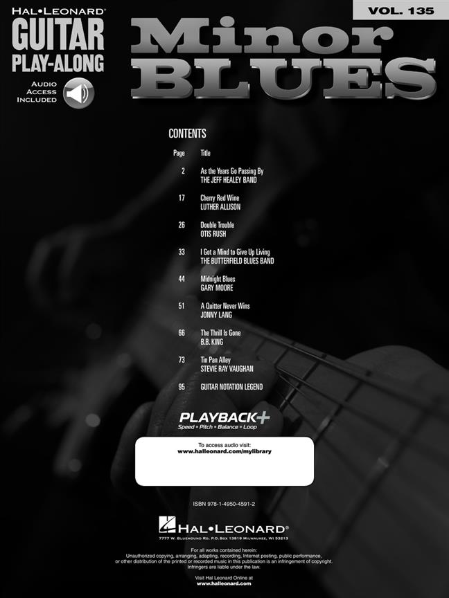 Minor Blues - Guitar Play-Along Volume 135