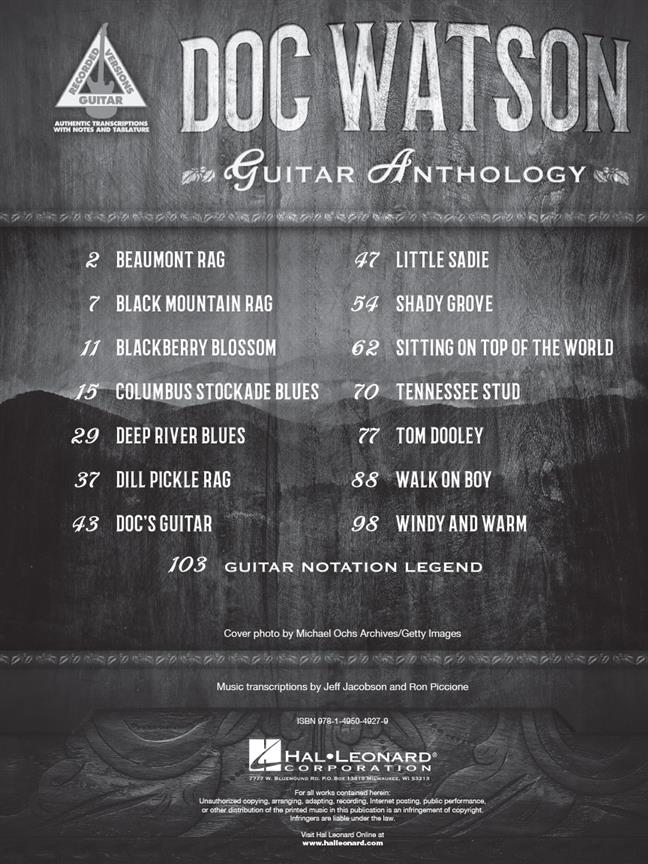 Doc Watson - Guitar Anthology noty na kytaru