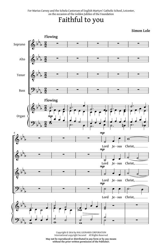 Faithful to You - pro sbor SATB