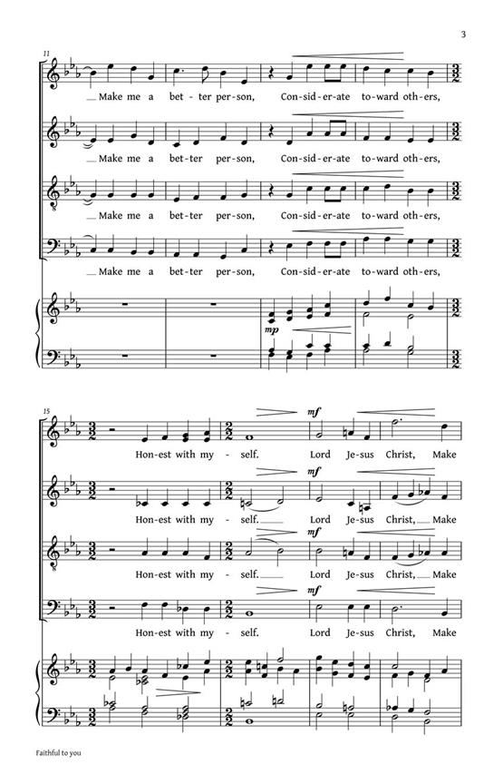 Faithful to You - pro sbor SATB