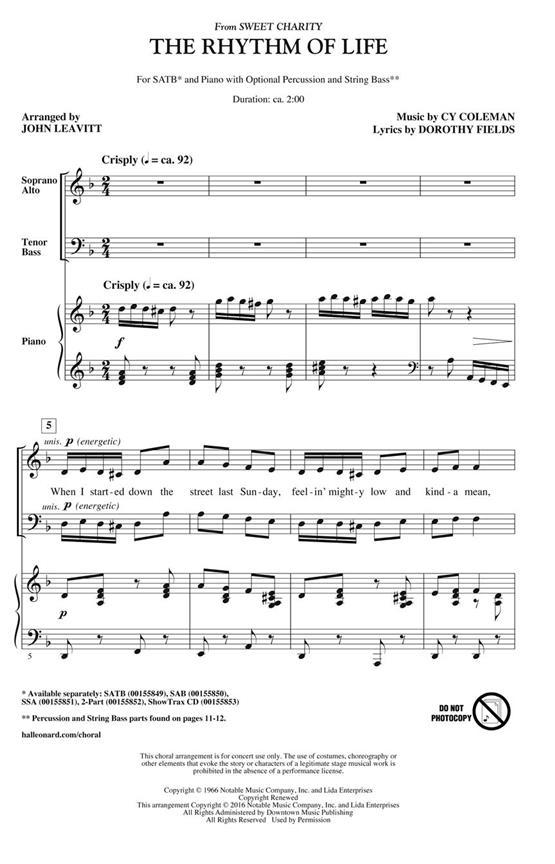 The Rhythm of Life - from Sweet Charity