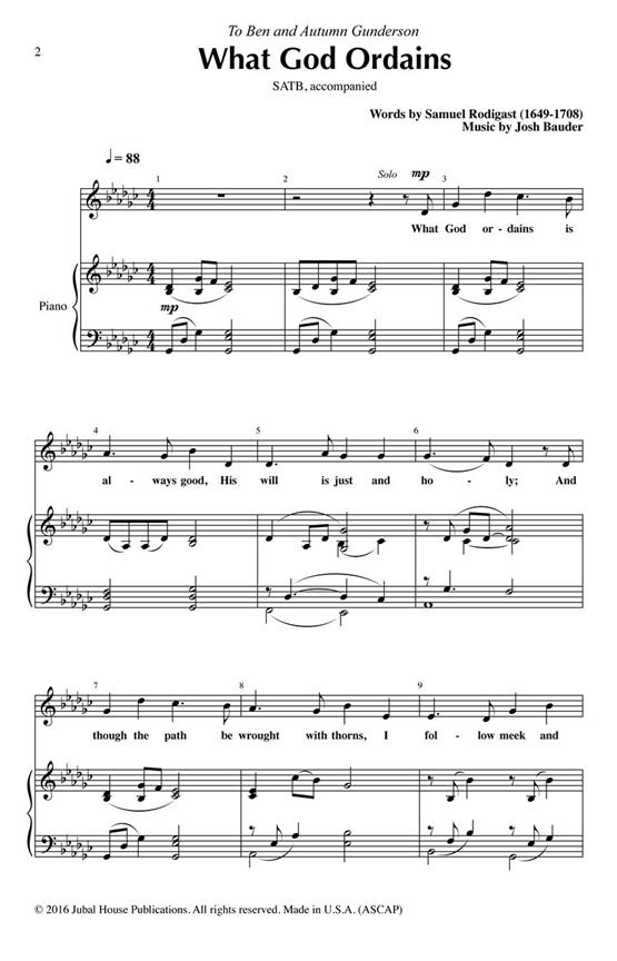 What God Ordains - pro sbor SATB