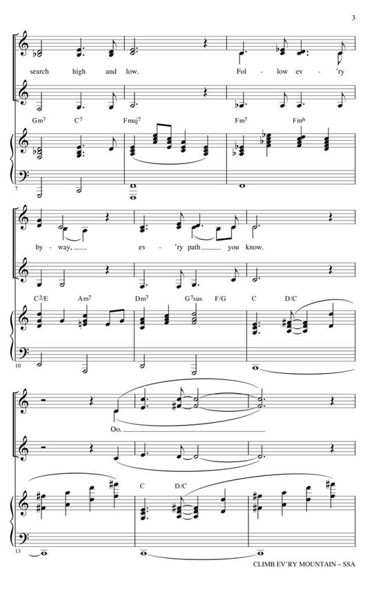 Climb Ev'ry Mountain - from The Sound of Music - pro sbor SSA