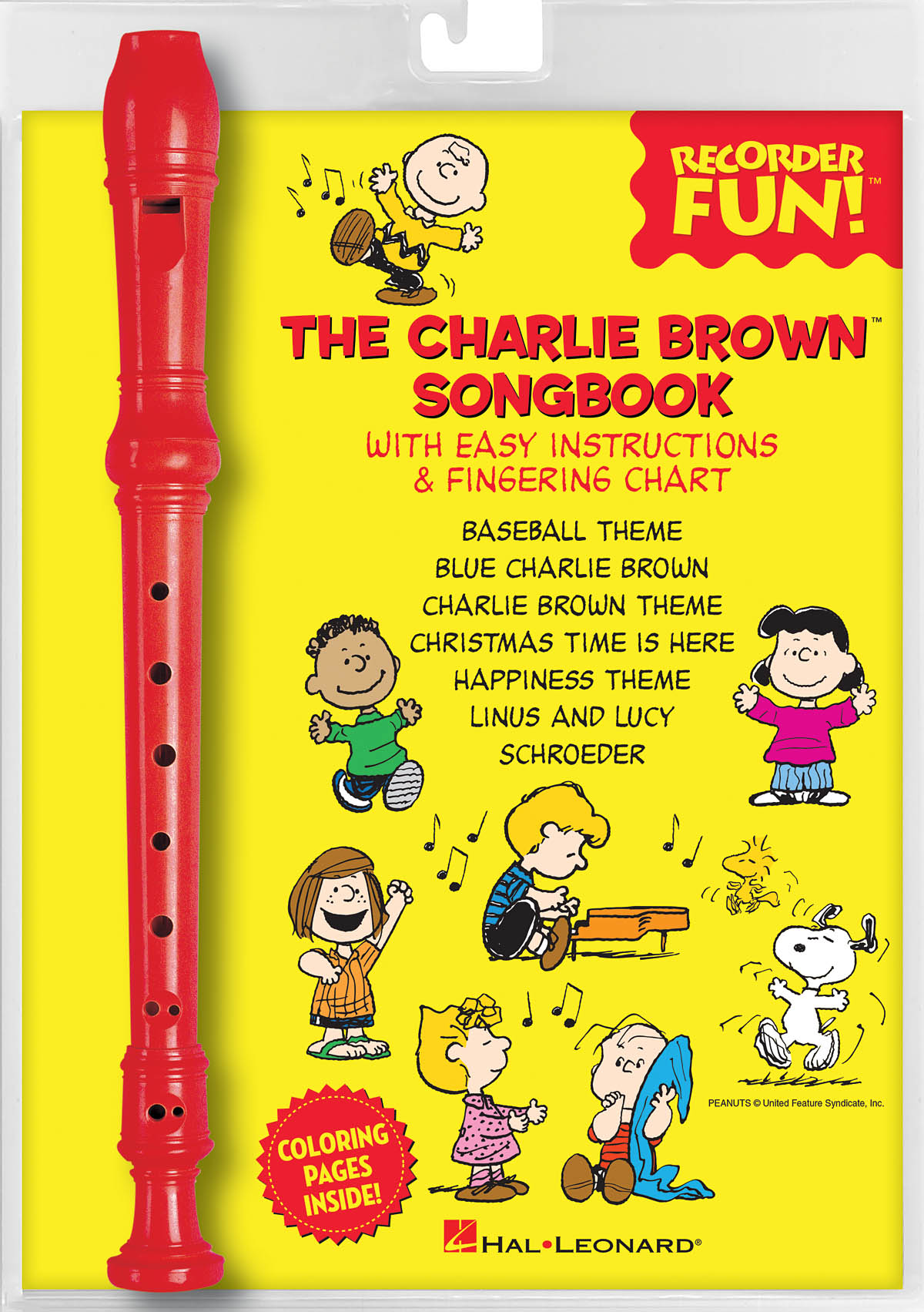 The Charlie Brown(TM) Songbook - Recorder Fun! - Book/Recorder Pack skladby pro zobcovou flétnu