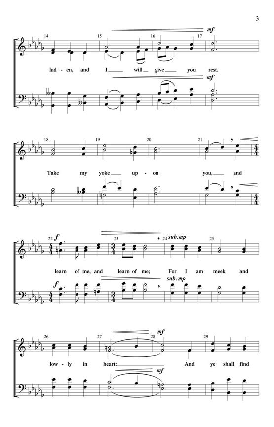 Come Unto Me - pro sbor SATB a Cappella