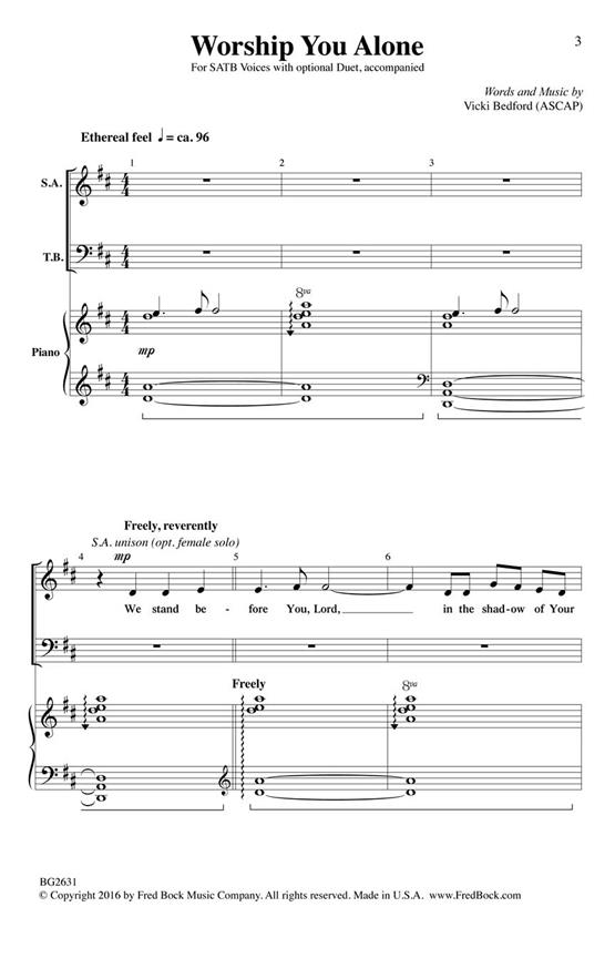 Worship You Alone - pro sbor SATB