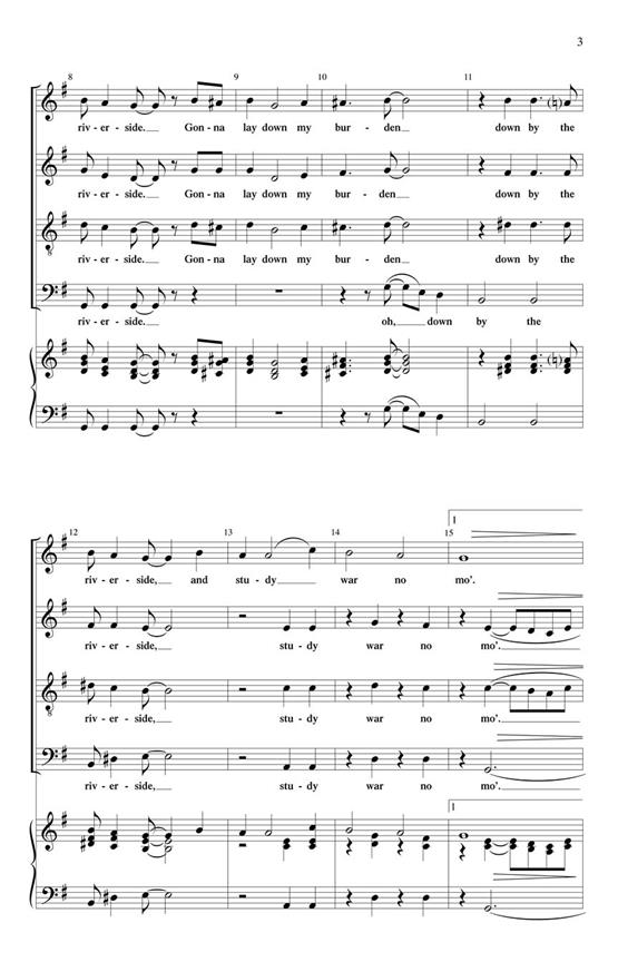 Down by the Riverside - pro sbor SATB a Cappella