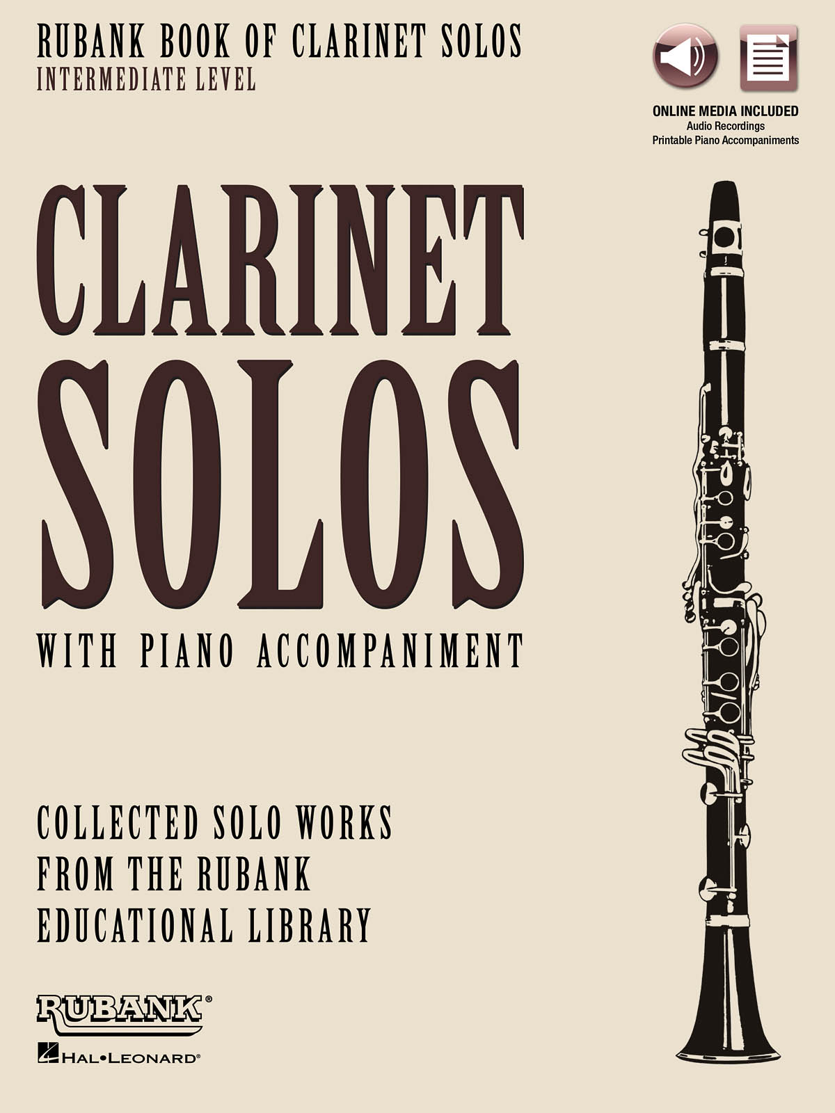 Rubank Book of Clarinet Solos - Intermediate Level - with Piano Accompaniment