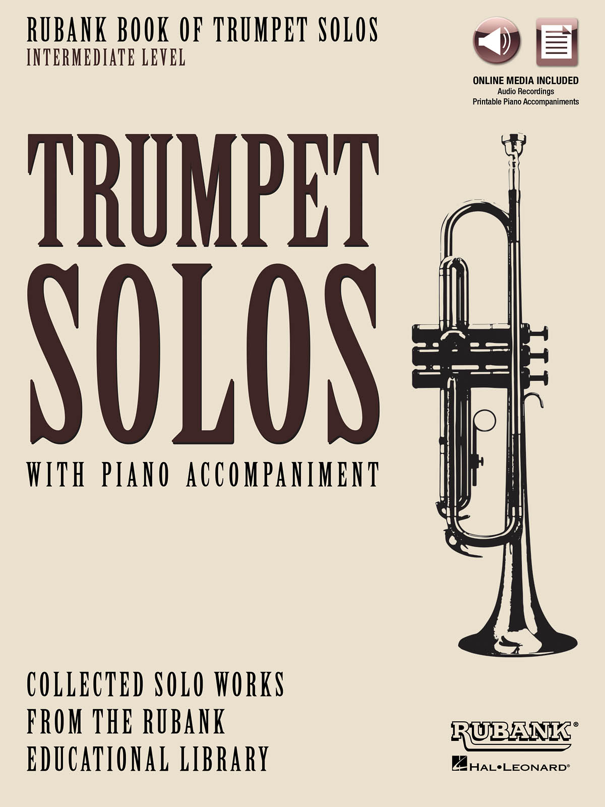 Rubank Book of Trumpet Solos - Intermediate Level - with Piano Accompaniment