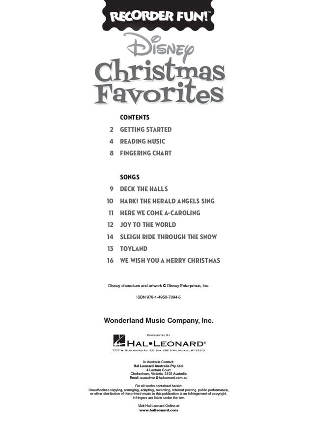 Disney Christmas Favorites: Recorder Fun! - vánoční melodie pro zobcovou flétnu