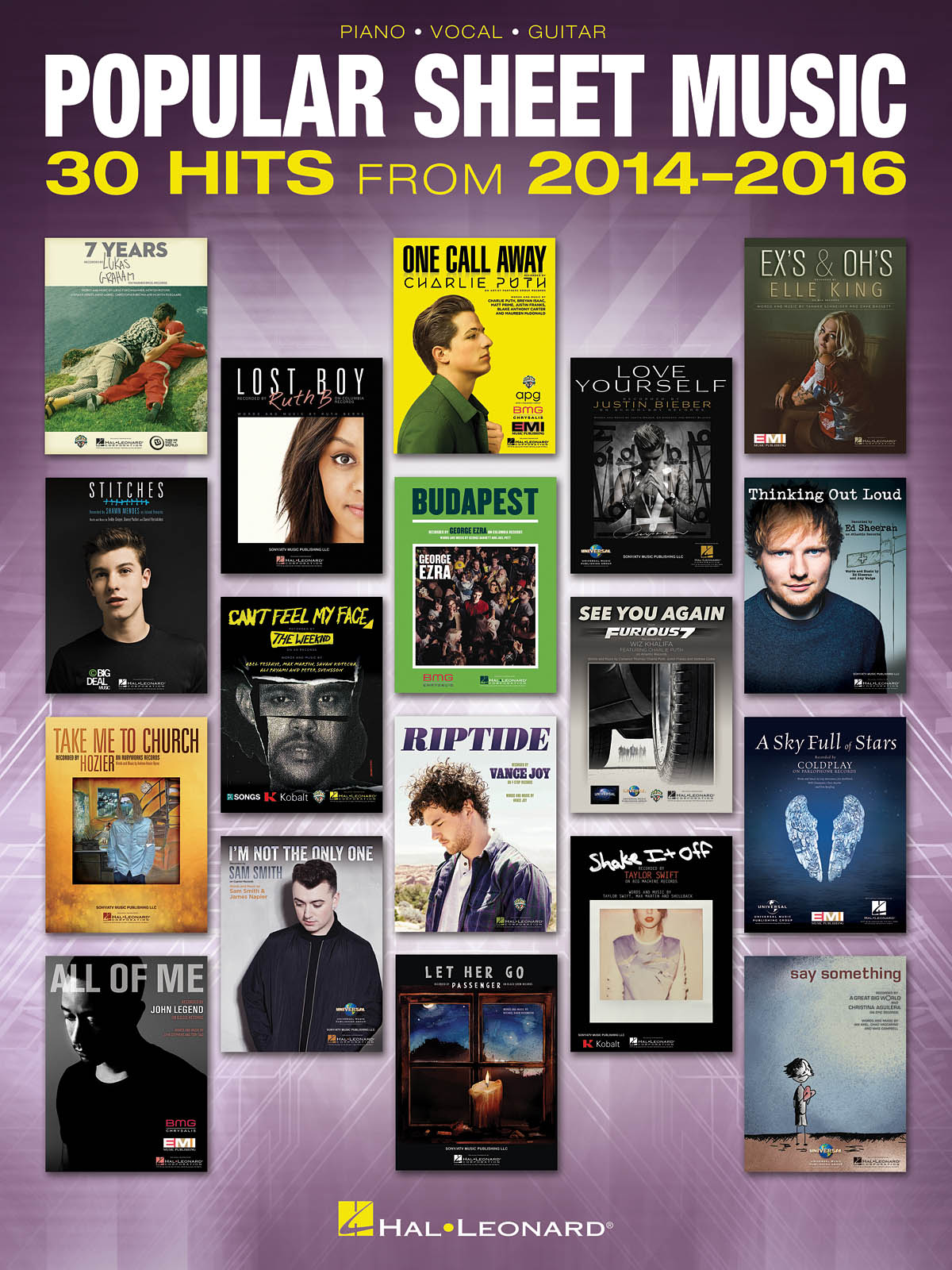 Popular Sheet Music - 30 Hits from 2014-2016