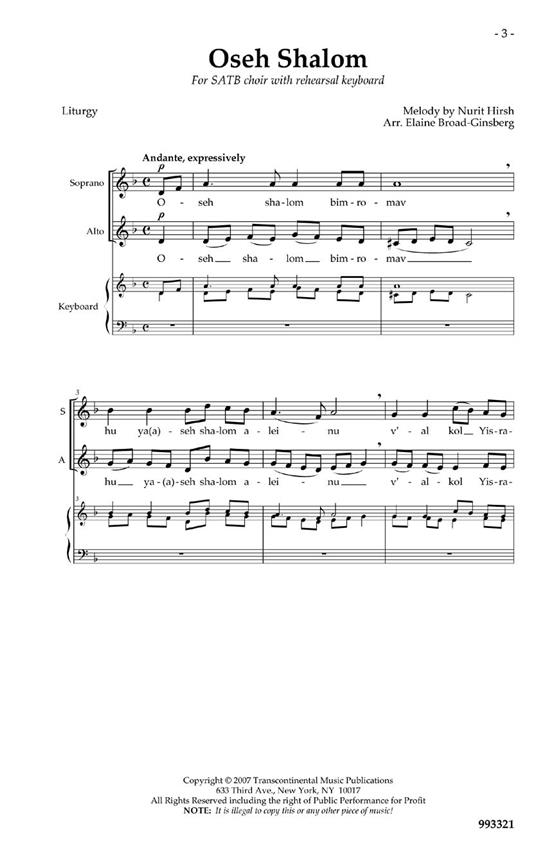 Oseh Shalom - pro sbor SATB