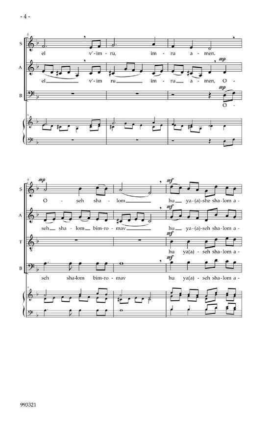Oseh Shalom - pro sbor SATB