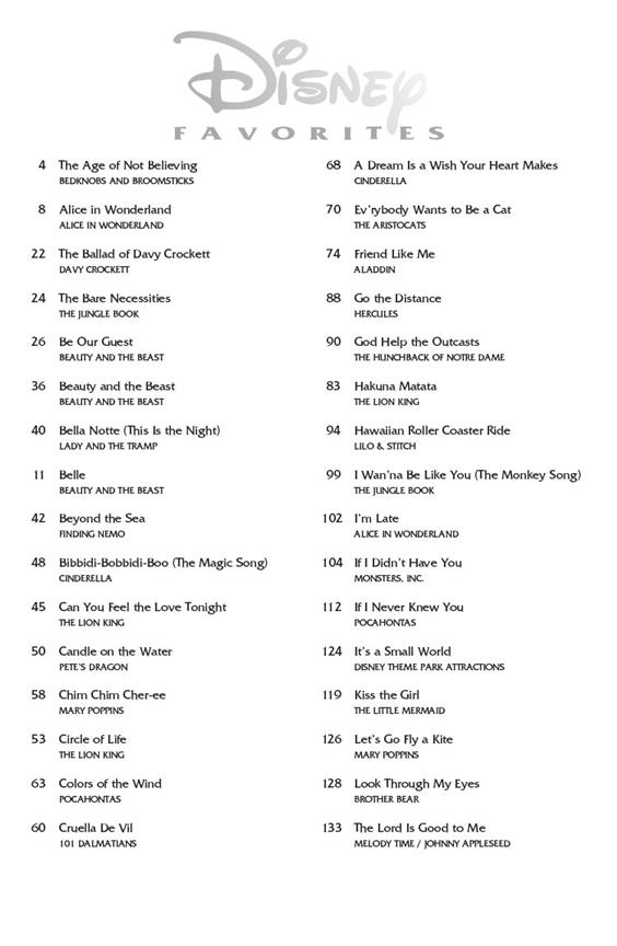 Disney Favorites - Mini E-Z Play Today Volume 5 - 65 Great Songs for Piano, Organ or Keyboard - noty na varhany