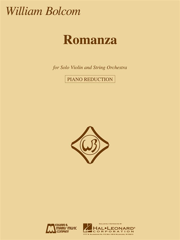 BOLCOM WILLIAM ROMANZA VIOLIN & PIANO REDUCTION SCORE & PARTS