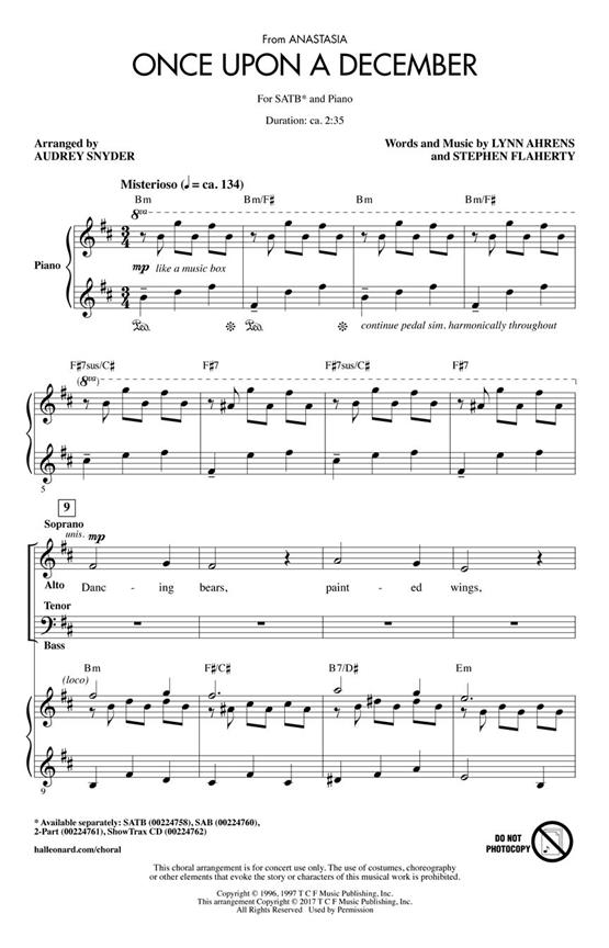 Once Upon a December - from Anastasia
