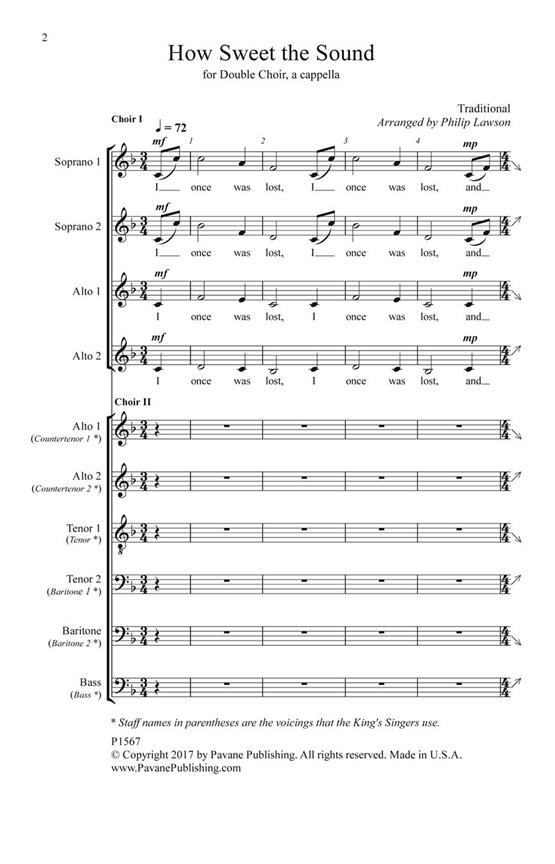 How Sweet the Sound - pro sbor SATB a Cappella