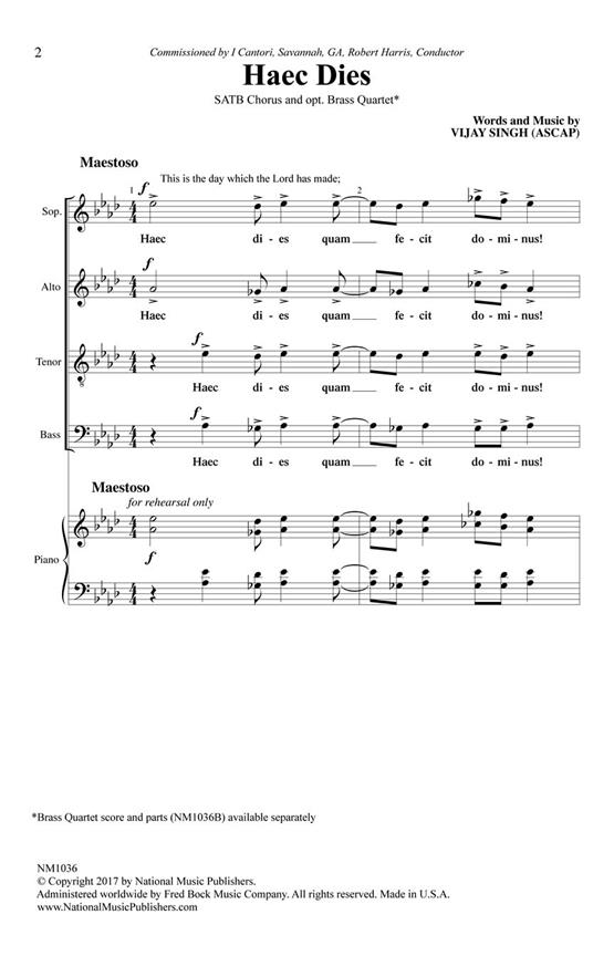 Haec Dies - pro sbor SATB