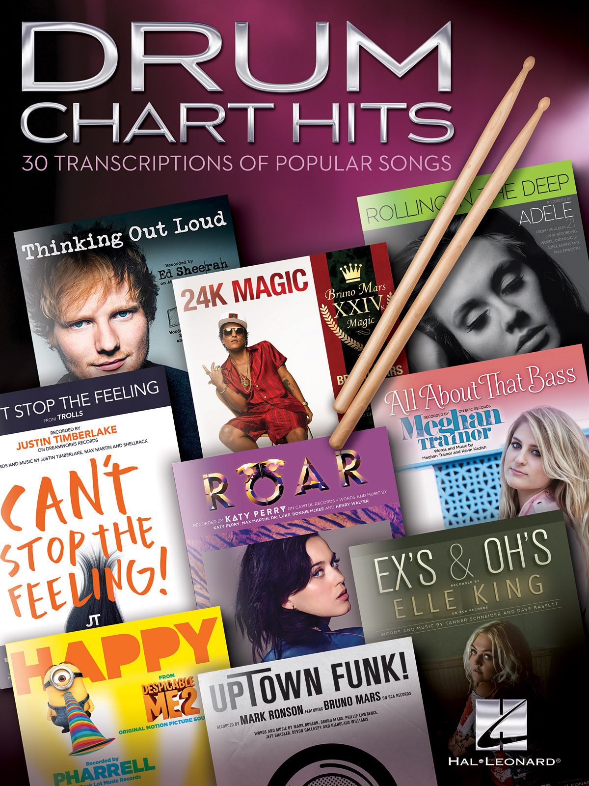 Drum Chart Hits - 30 Transcriptions of Popular Songs - noty pro bicí soupravu