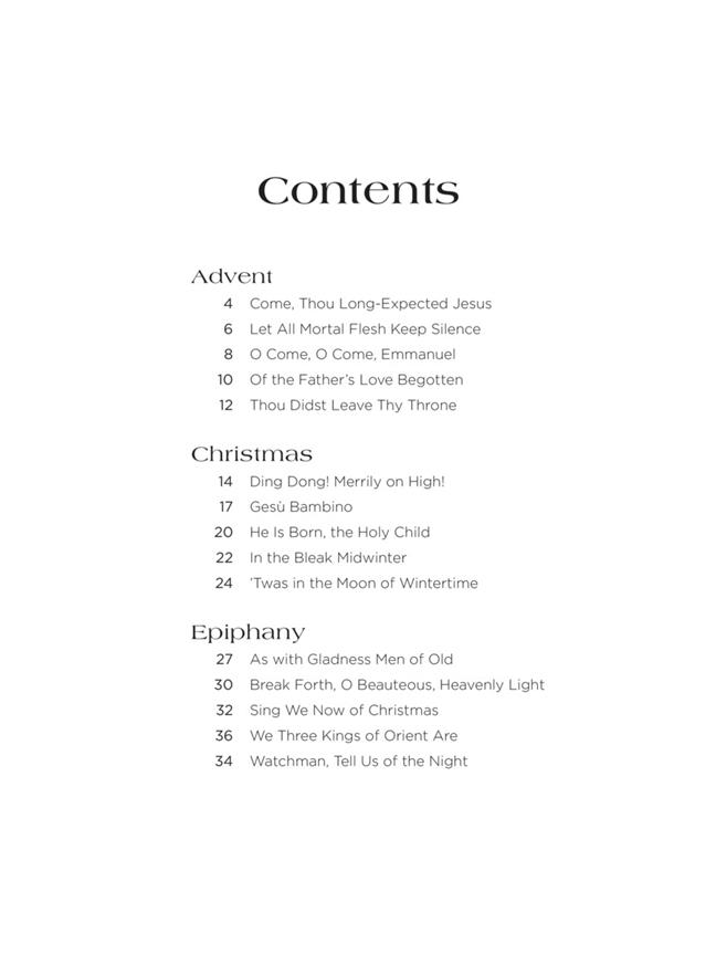 Piano Solos For Advent, Christmas and Epiphany - filmové melodie na klavír