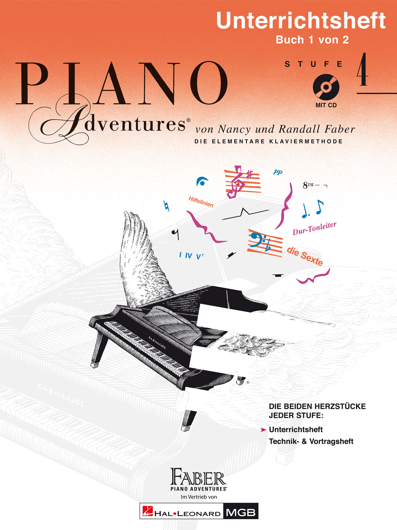Piano Adventures: Unterrichtsheft 4 (Mit CD) - Buch 1 von 2