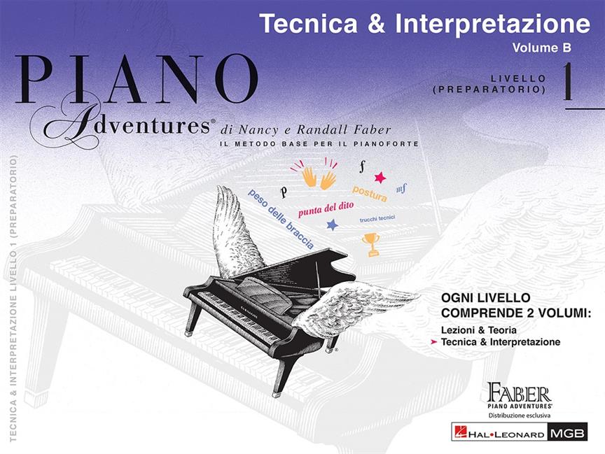 Piano Adventures - Tecnica & Interpretazione Liv 1 - Preparatorio, Volume B - Traduzione italiana