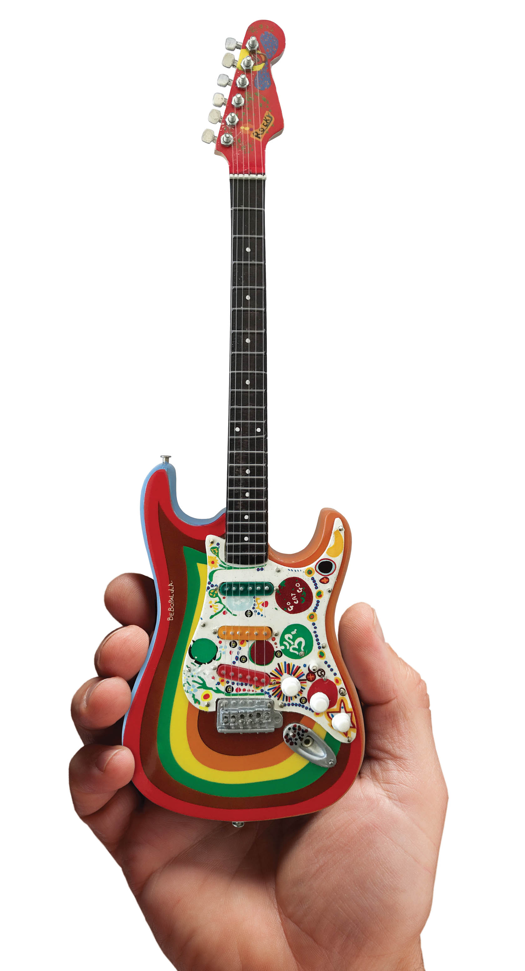 Fender Stratocaster - Rocky - George Harrison - Officially Licensed Miniature Guitar Replica - miniatura kytary