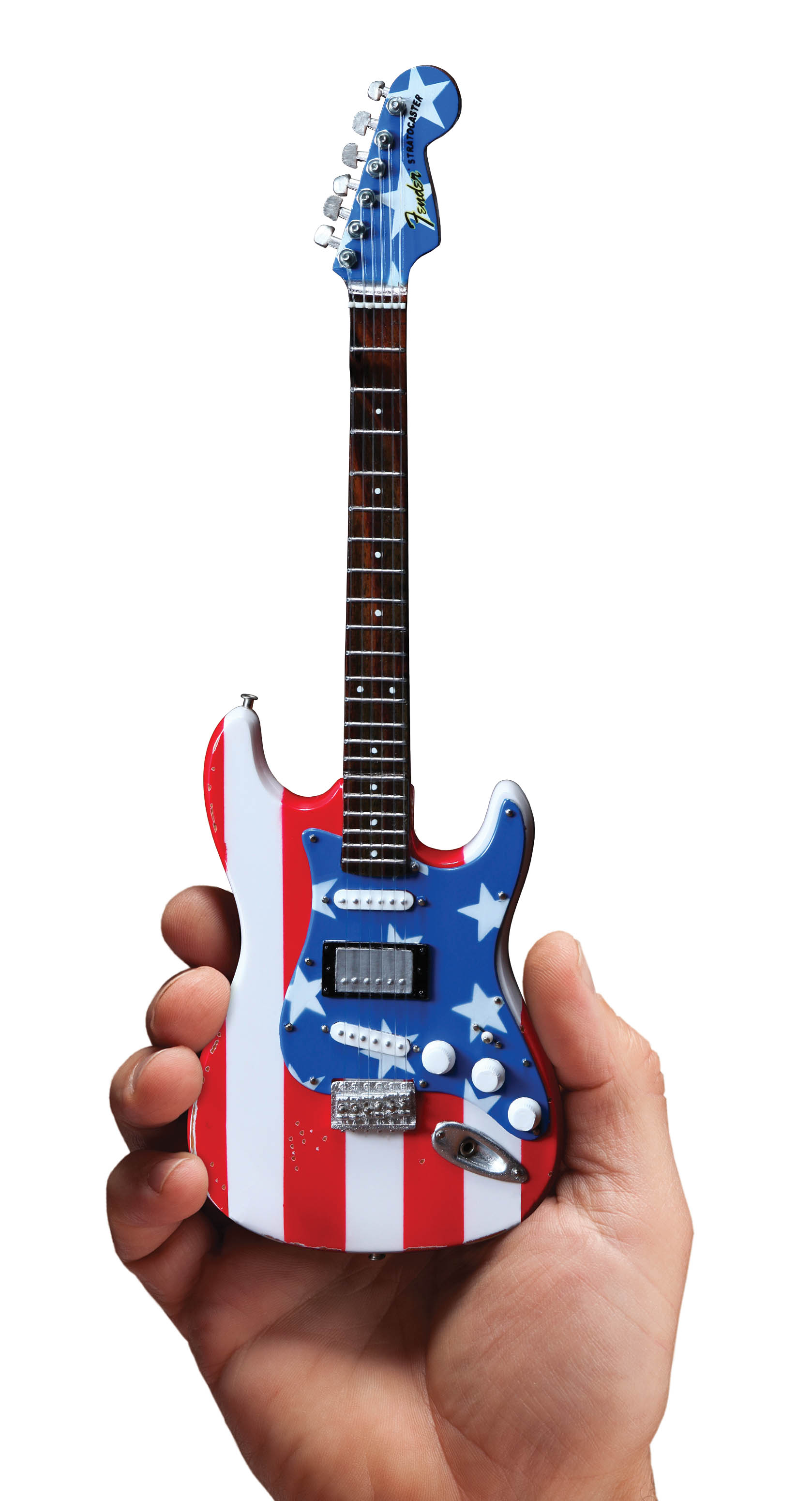 Fender Stratocaster - Stars & Stripes USA - Kramer - Officially Licensed Miniature Guitar Replica - miniatura kytary