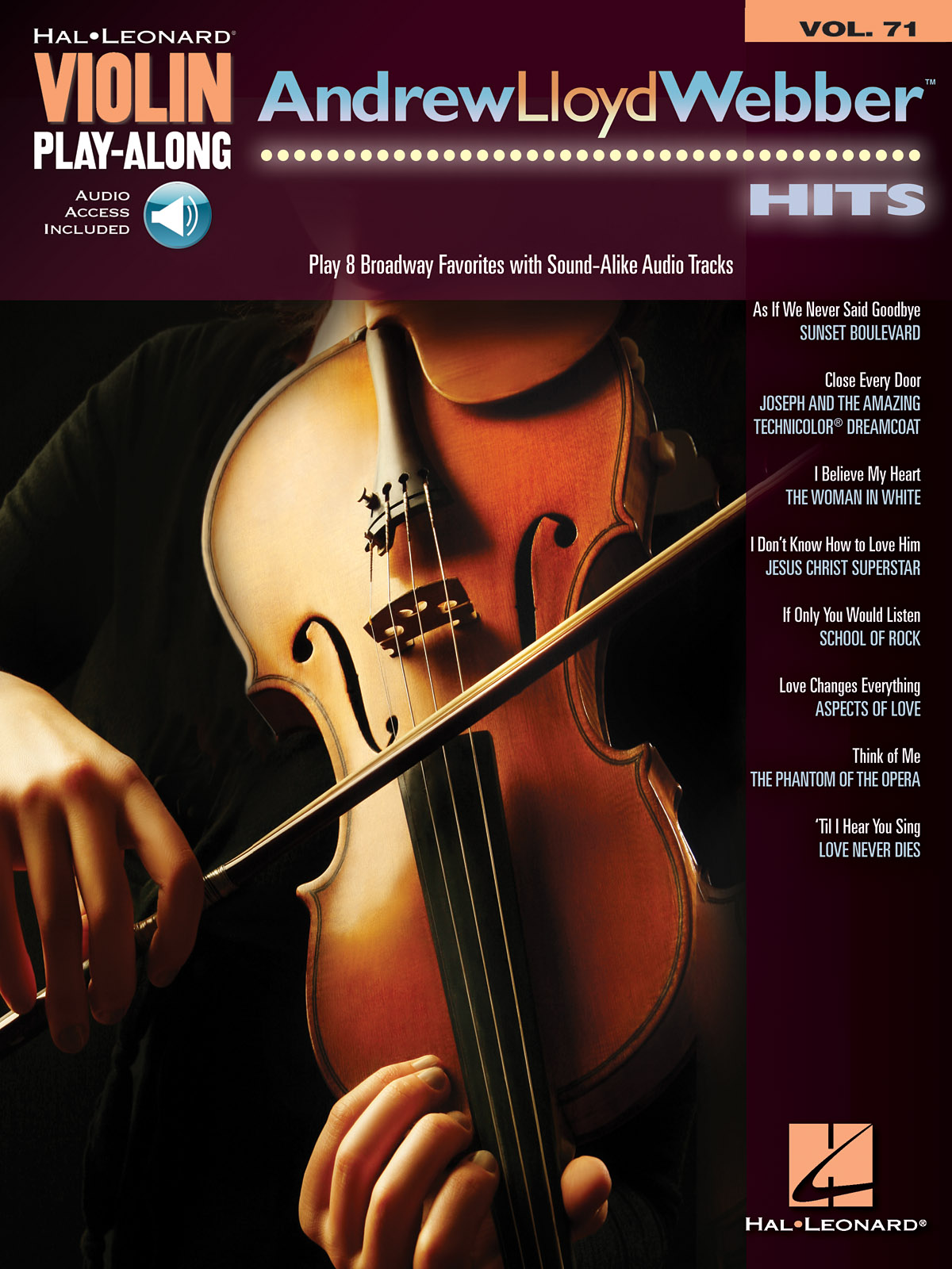 Andrew Lloyd Webber Hits - Violin Play-Along Volume 71 - noty na housle