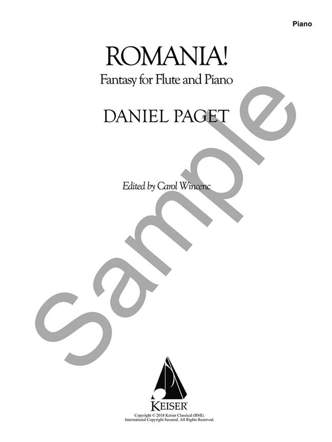 Romania! Fantasy For Flute And Piano - příčná flétna a klavír