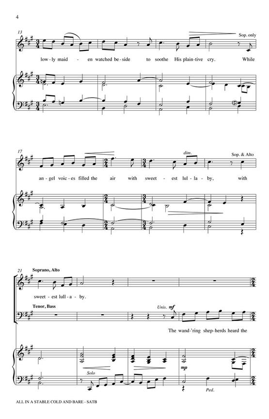 All in a Stable Cold and Bare - pro sbor SATB