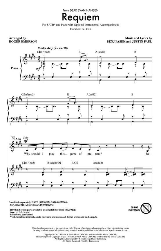 Requiem (from Dear Evan Hansen)
