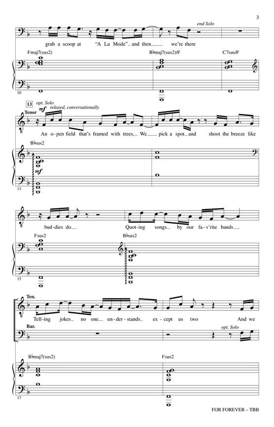 For Forever - from Dear Evan Hansen noty pro sbor TTBB