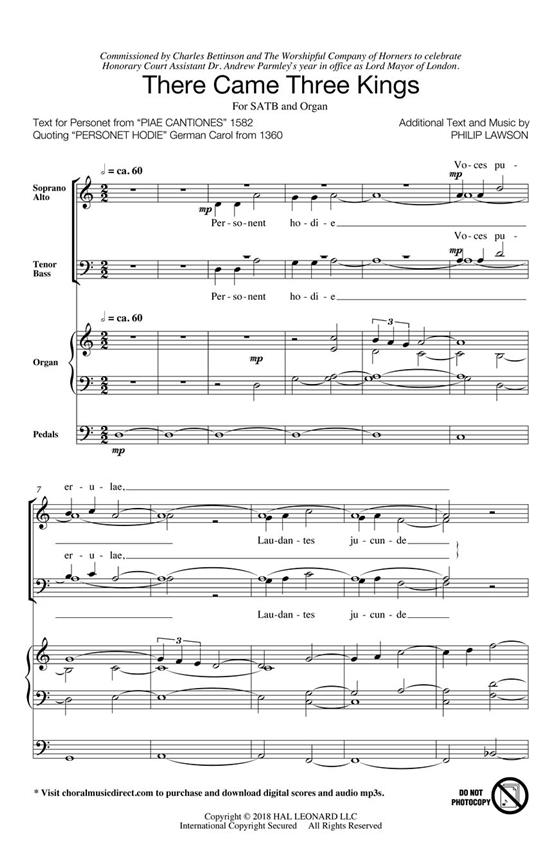 There Came Three Kings - Voices Rising noty pro sbor SATB