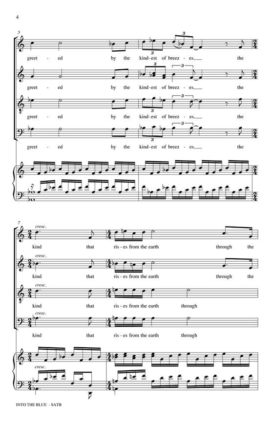Into the Blue: A Choral Prayer - Judith Clurman Choral Series