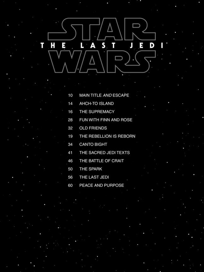 Star Wars: The Last Jedi - Music from the Motion Picture Soundtrack - jednoduché písně pro začátečníky