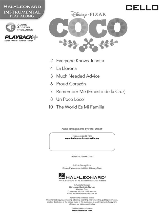 Coco pro violoncello Book with Audio-Online