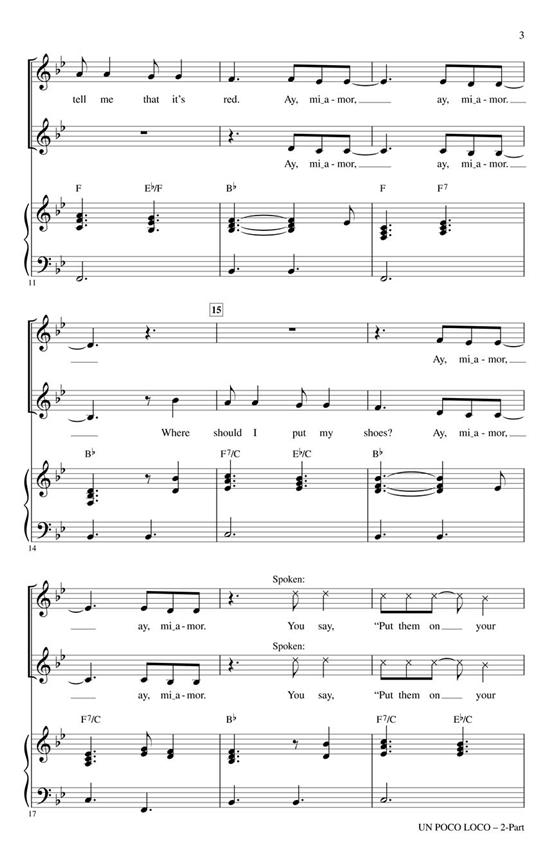 Un Poco Loco - from Coco - noty pro sbor 2-Part Choir