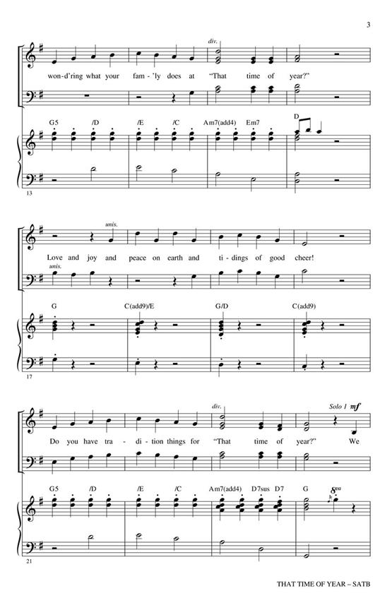 That Time of Year - from Olaf's Frozen Ledové království Adventure SATB