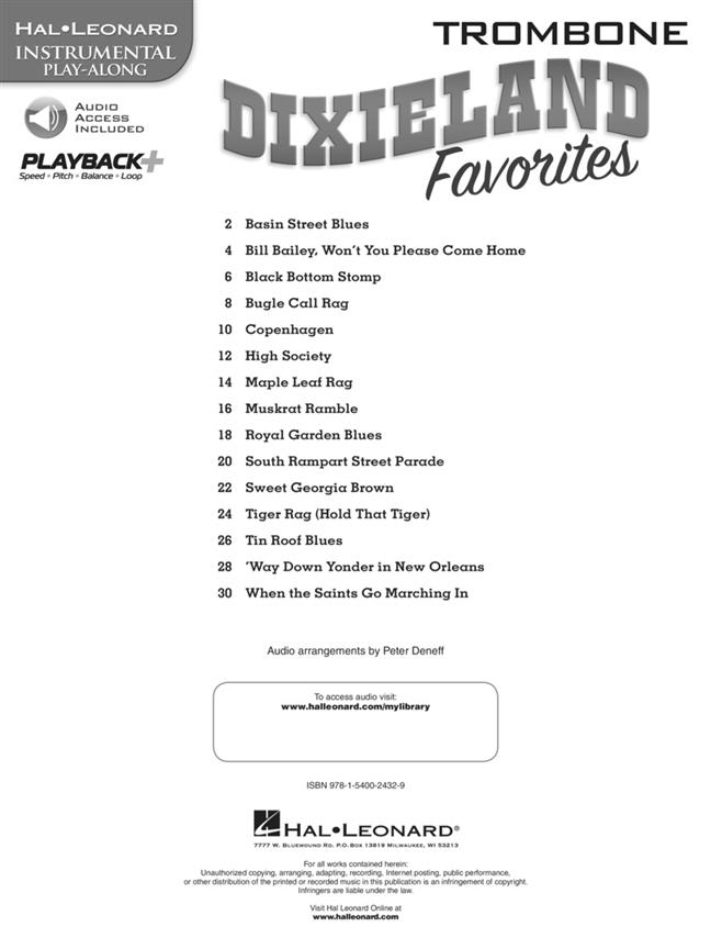 Dixieland Favorites - Trombone - Instrumental Play-Along noty pro trombon