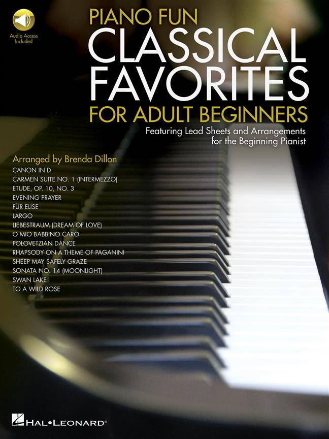 Piano Fun- Classical Favorites for Adult Beginners - Featuring Lead Sheets and Arrangements for the Beginning Pianist - známé skladby na klavír