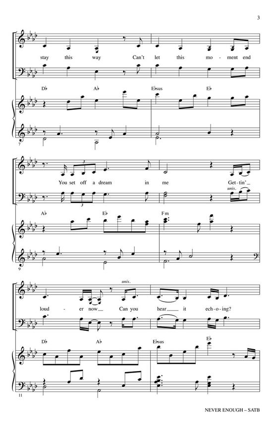 Never Enough (from The Greatest Showman) - pro sbor SATB